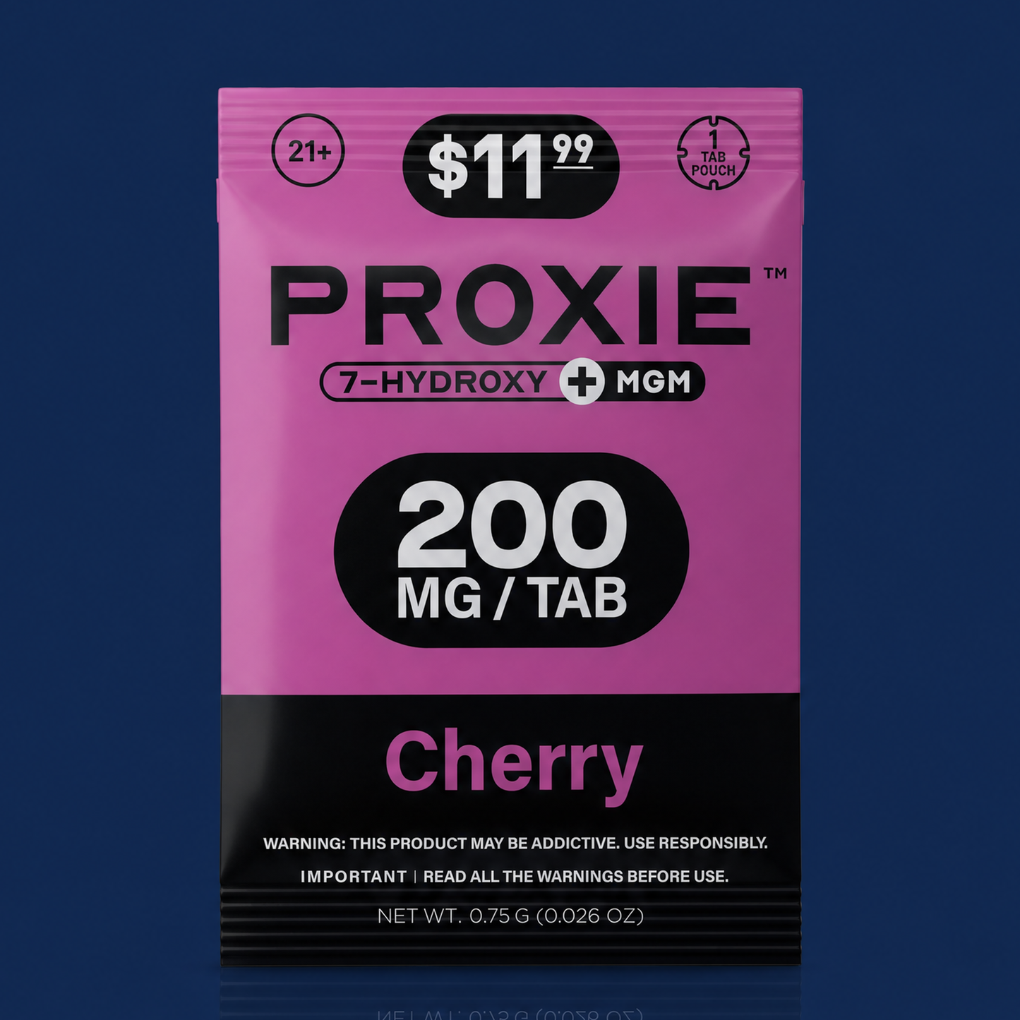 Proxie 7-OH + MGM 200mg single tablet pouch - Cherry