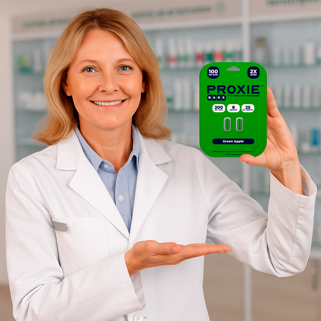 2ct 100mg Proxie BARS 7-HYDROXYMITRAGYNINE | Green Apple